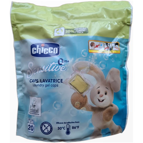 Chicco Sensitive skalbimo kapsulės kūdikiams 20 vnt. pakuotė