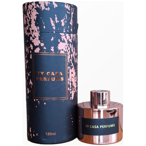 Elegantiškas mėlynas 7Y Casa Perfums C Bleu namų kvapo buteliukas ir dovanų pakuotė