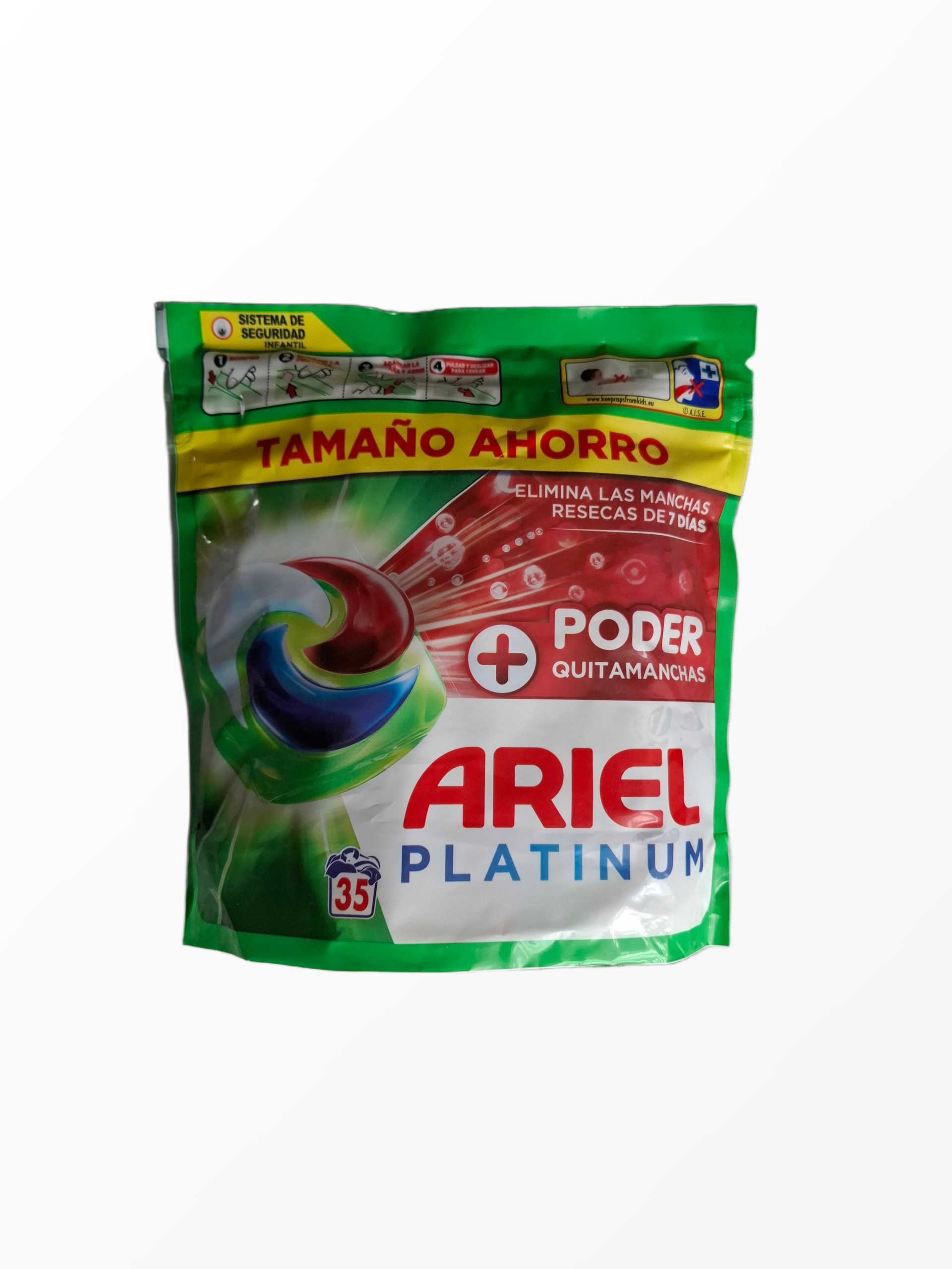 Ariel Platinum Extra Stain Removal - skalbimo kapsulės  (35vnt)