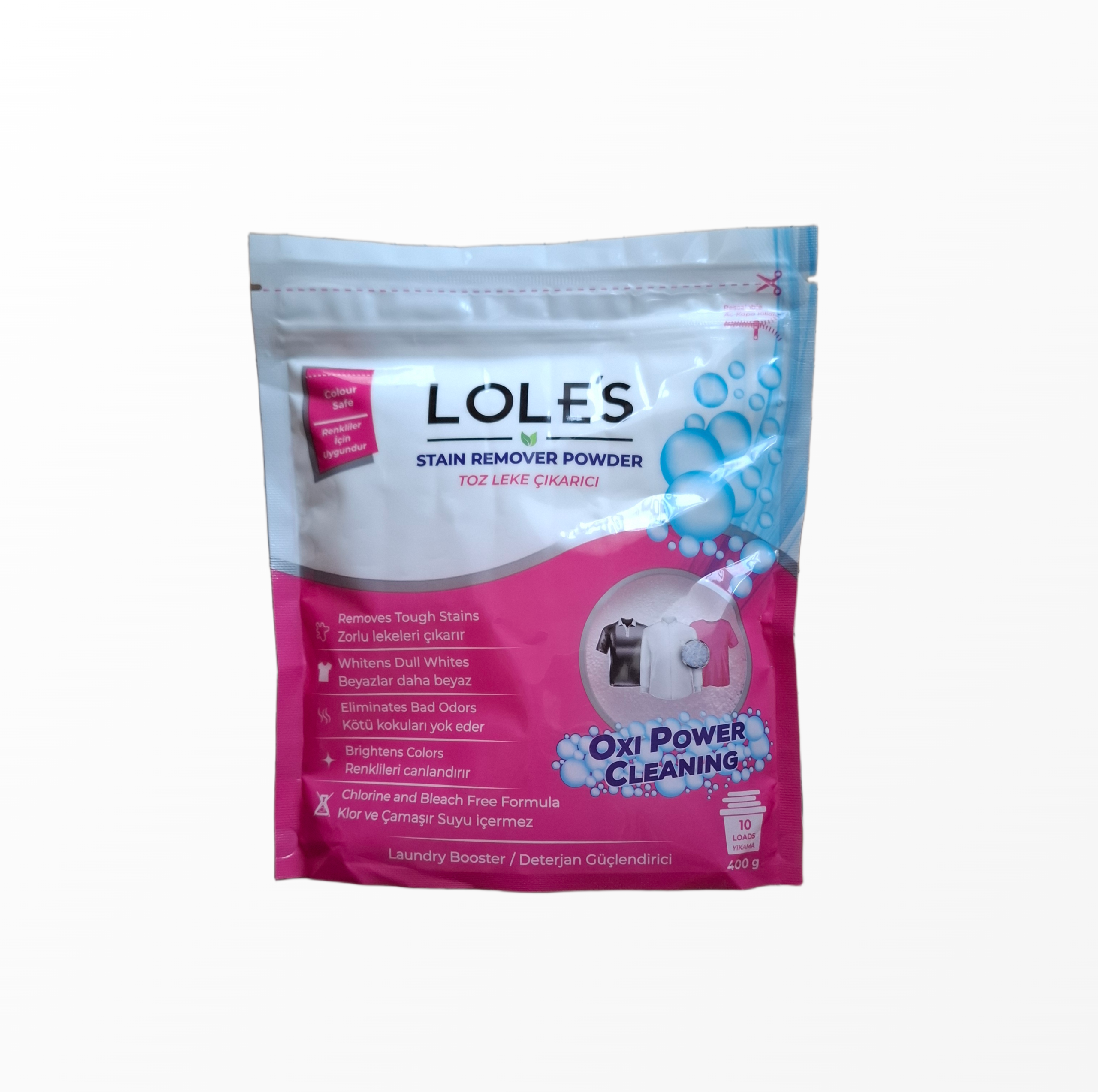 Loles Oxi Power Cleaning dėmių šalintojas baltiems ir spalvotiems audiniams