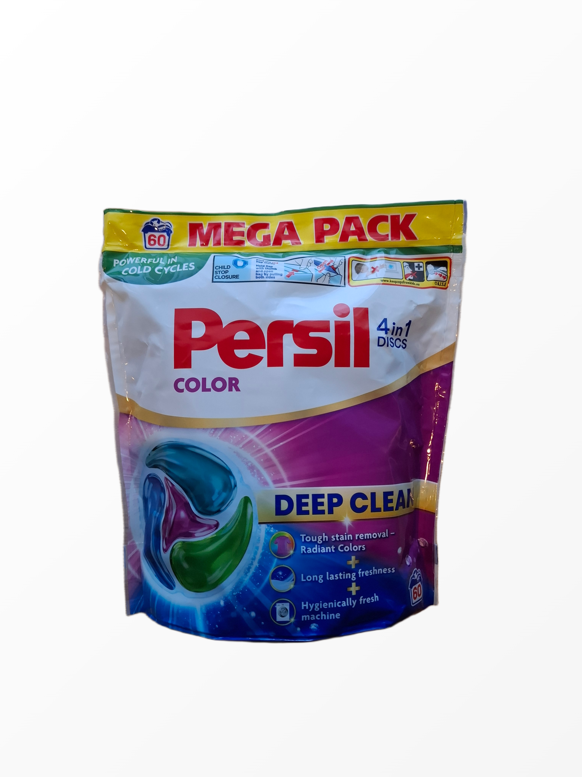 Persil Color 4in1 Discs -skalbimo kapsulės - 60vnt (MEGA PACK)-tik 19,99€