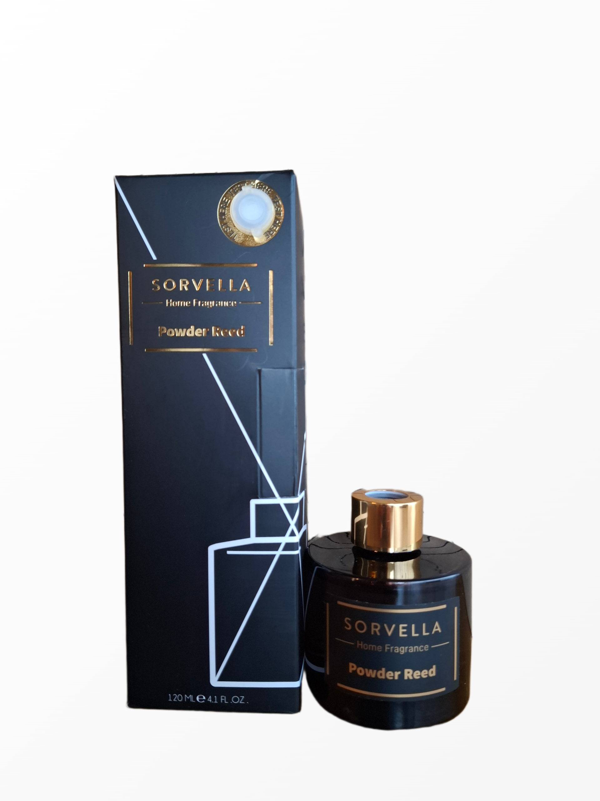 Namų kvapas „Sorvella Powder Reed“ (120 ml) – elegancija ir pudrinė gaiva
