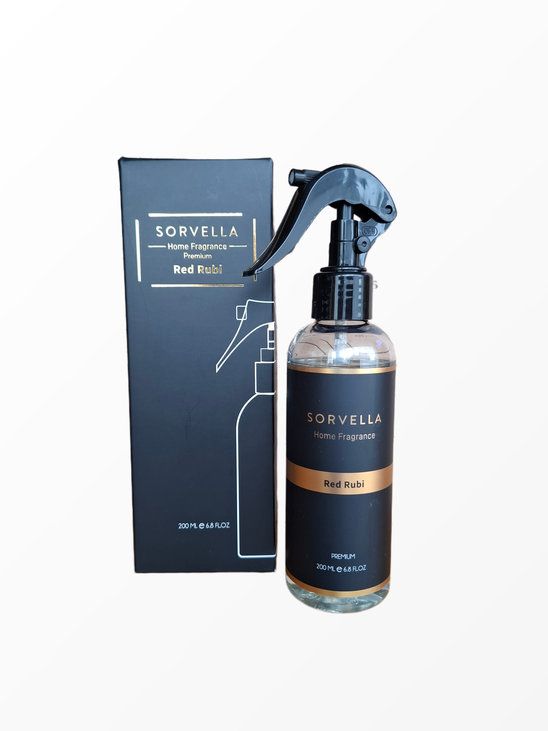 Sorvella Red Rubi premium purškiamas namų kvapas 200 ml juodoje pakuotėje