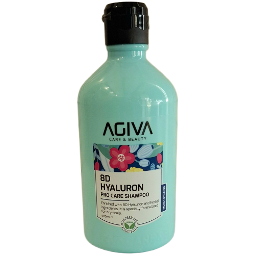 agiva-care-beauty-8d-hyaluron-pro-care-shampoo-500ml.jpg AGIVA care & beauty 8D HYALURON PRO CARE SHAMPOO plaukų šampūnas 500 ml