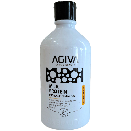 agiva-care-beauty-milk-protein-pro-care-shampoo-500ml.jpg AGIVA care & beauty MILK PROTEIN PRO CARE SHAMPOO plaukų šampūnas 500 ml