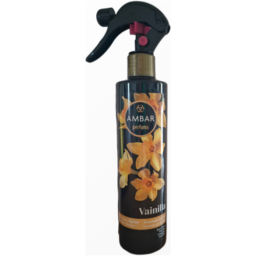 Ambar Perfums Vainilla purškiamas kvapų neutralizatorius ir oro gaiviklis audiniams 280 ml flakone