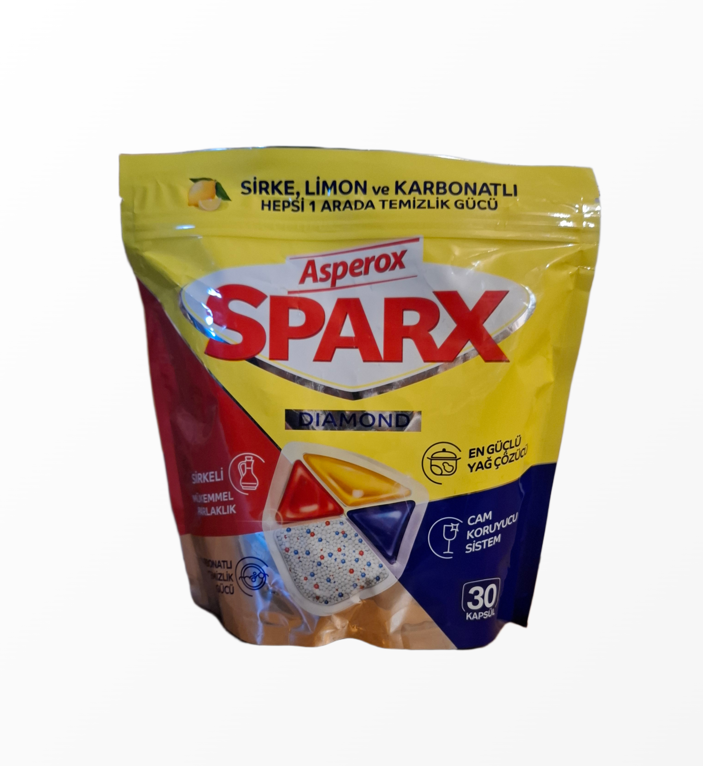 Asperox Sparx Diamond indaplovių kapsulių pakuotė 30 vienetų