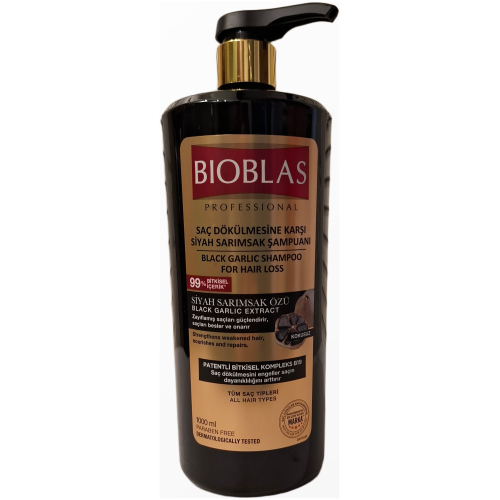 Bioblas Botanic Oils šampūnas su juoduoju česnaku 1 litras pakuotė