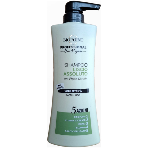 BIOPOINT Professional Liscio Assoluto tiesinantis šampūnas su fito-keratinu (400 ml)
