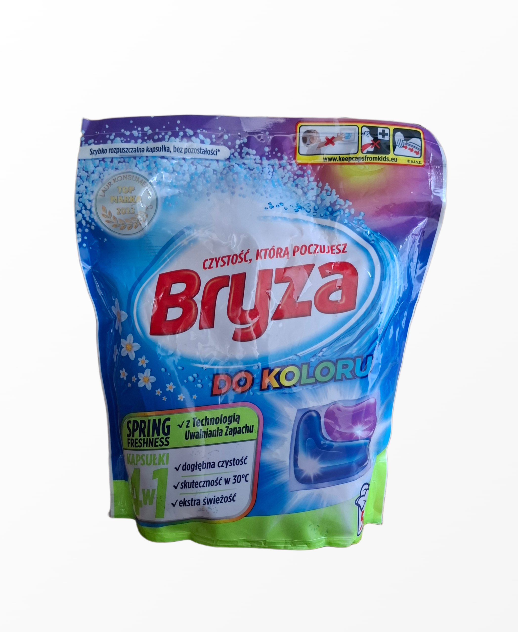 Bryza 4in1 Color Spring Freshness skalbimo kapsulės spalvotiems audiniams
