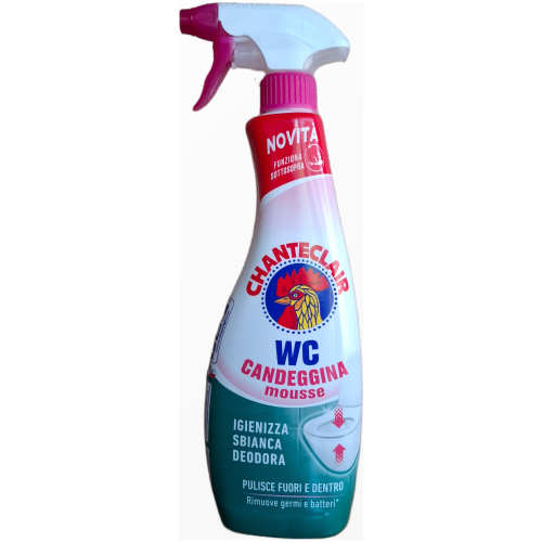 Chanteclair WC Candeggina Mouse stipraus poveikio tualeto valymo putos su balikliu 625ml pakuotė