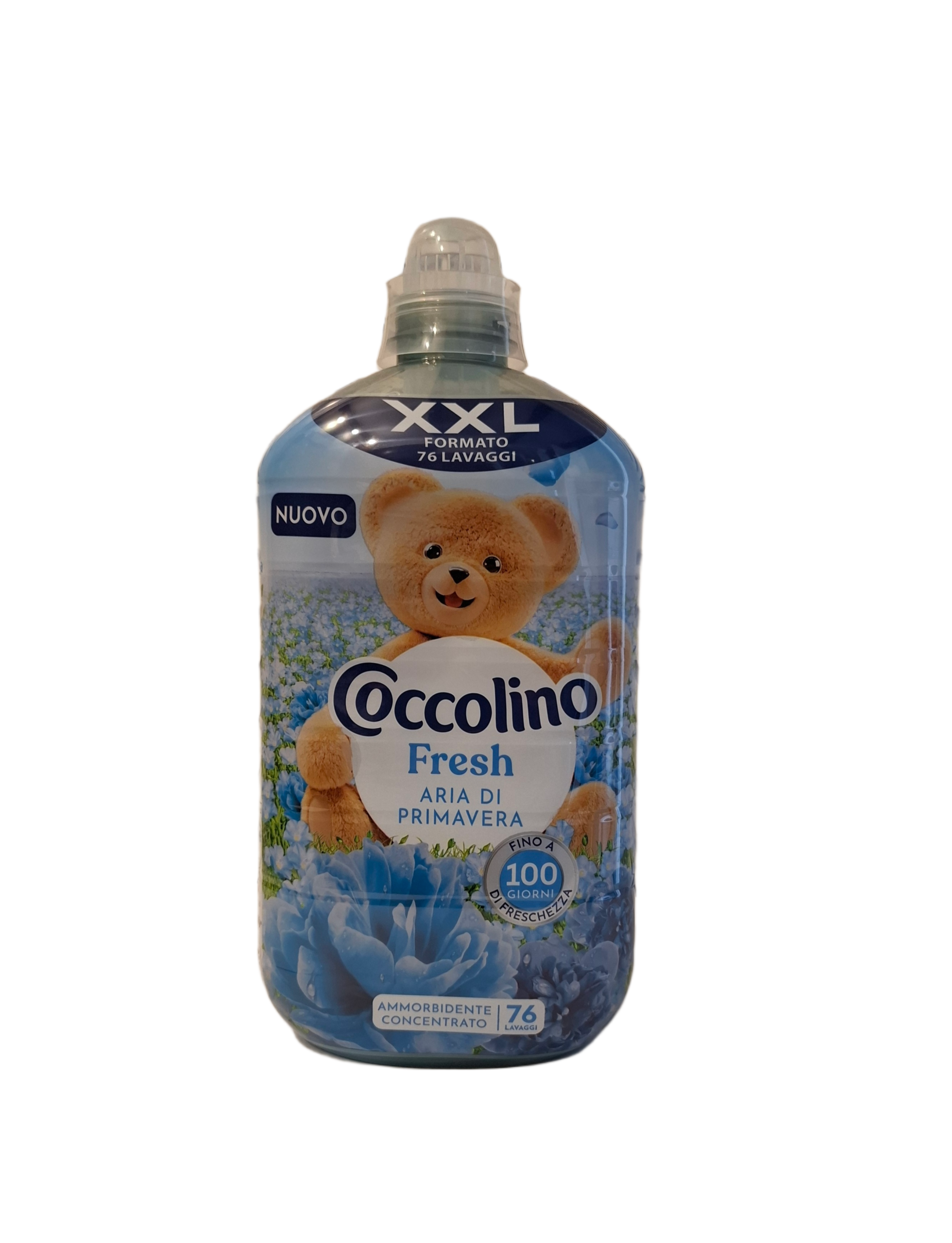 Coccolino Aria di Primavera koncentruotas audinių minkštiklis XXL, pavasario gaivos aromato, 76 skalbimams