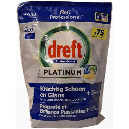 " Dreft Professional Platinum Lemon" indaplovių kapsulės 75vnt