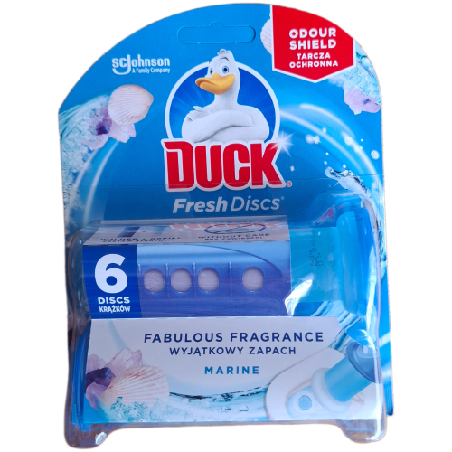 duck-fresh-discs-marine-tualeto-gaiviklis-6vnt.jpg Gelinis klozeto gaiviklis Duck Fresh Discs Marine pakuotė su 6 gelio diskais