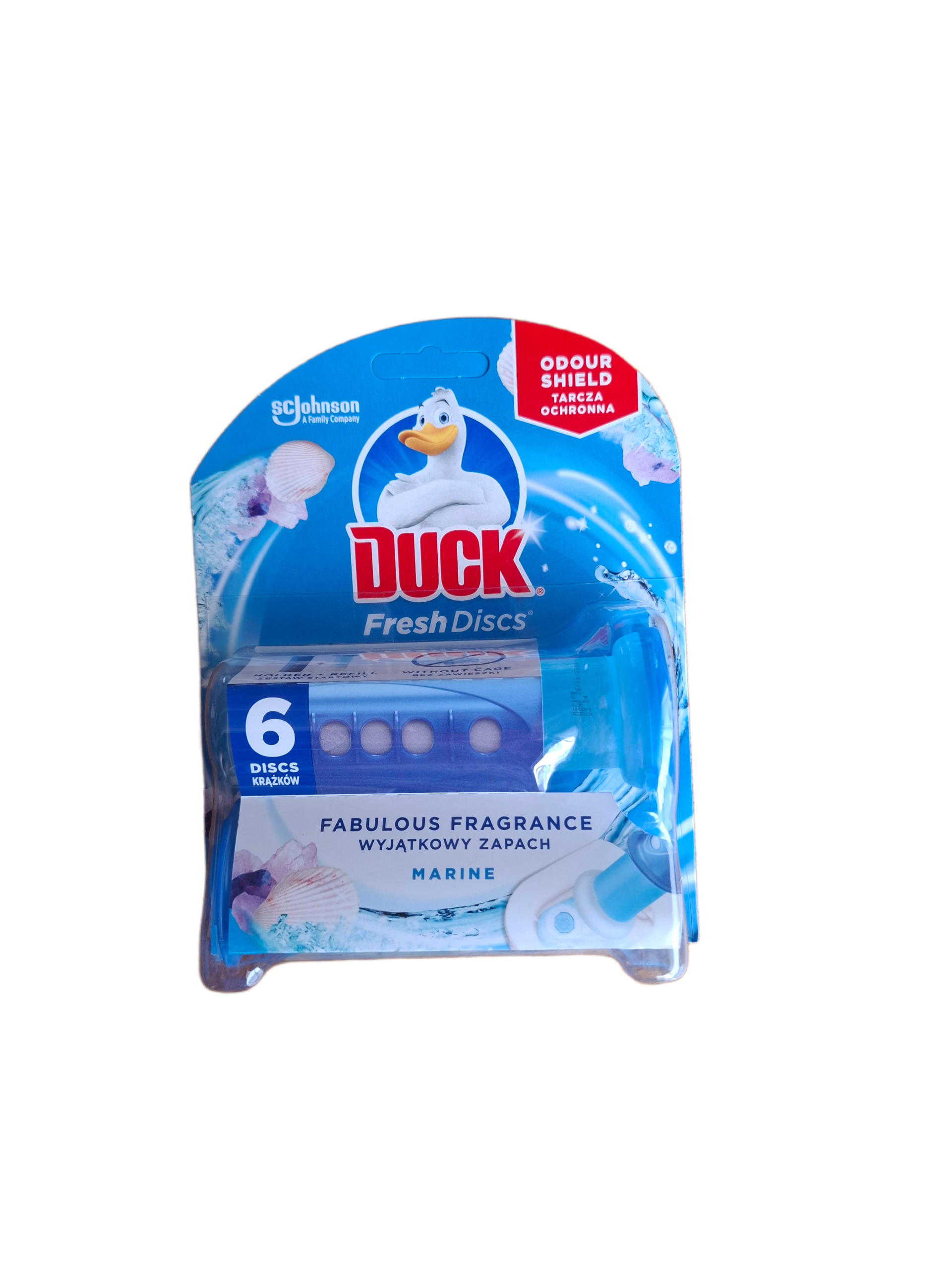 Gelinis klozeto gaiviklis Duck Fresh Discs Marine pakuotė su 6 gelio diskais