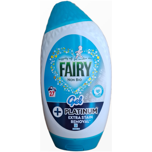 Fairy Platinum Non-Bio Extra Stain Removal skystas skalbimo gelis 27 skalbimai