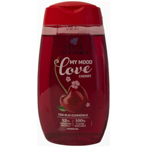 Felce Azzurra My Mood Love Cherry dušo želė su vyšnių aromatu ir eteriniais aliejais