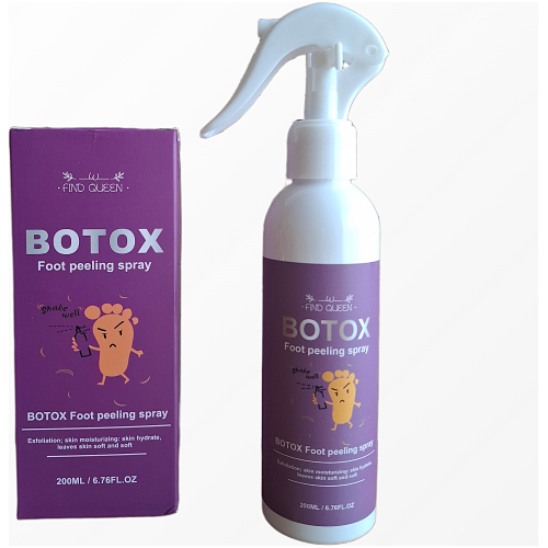 Find Queen Botox Foot Peeling Spray efektyvus pėdų pilingas ir odos šveitiklis purškiamame 200 ml buteliuke