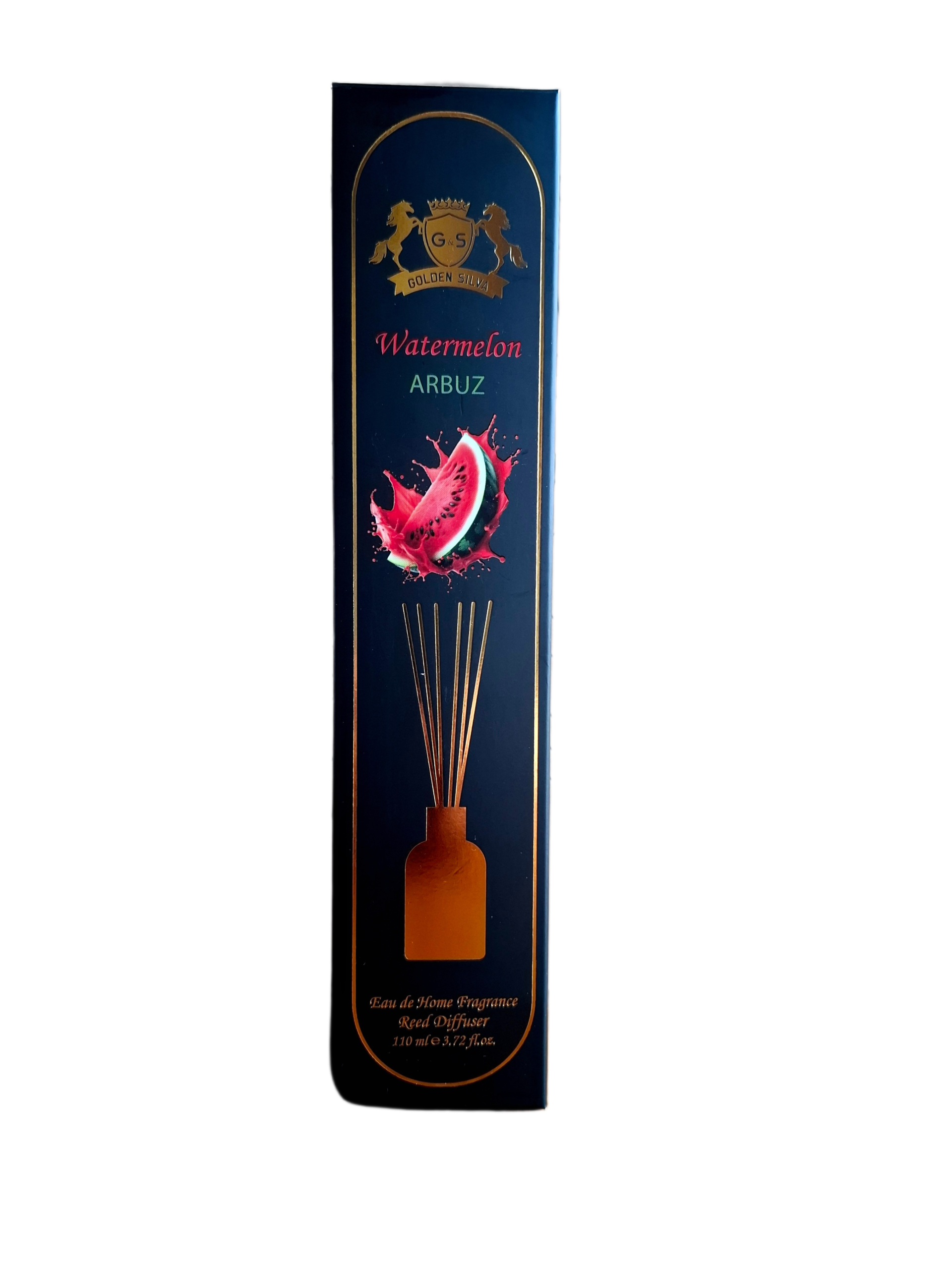 Namų kvapų difuzorius Golden Silva Watermelon su medinėmis lazdelėmis