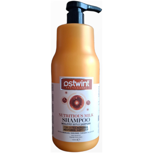 Maitinamasis plaukų šampūnas Ostwint Professional Nutritious Milk Shampoo 1000 ml buteliukas su dozatoriumi