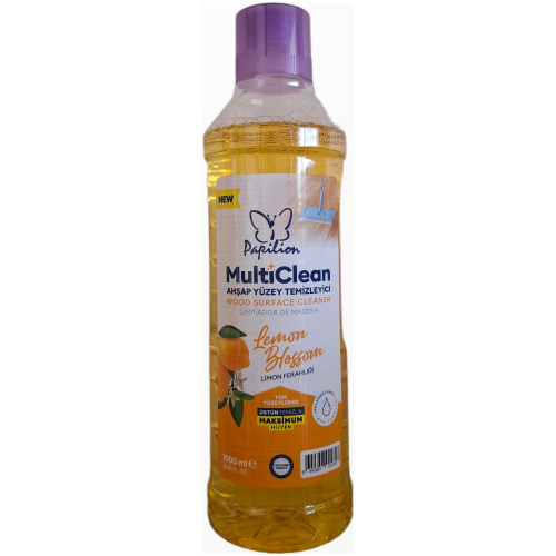 Papilion MultiClean Lemon Blossom medinių paviršių ir grindų valiklis 1000ml buteliukas