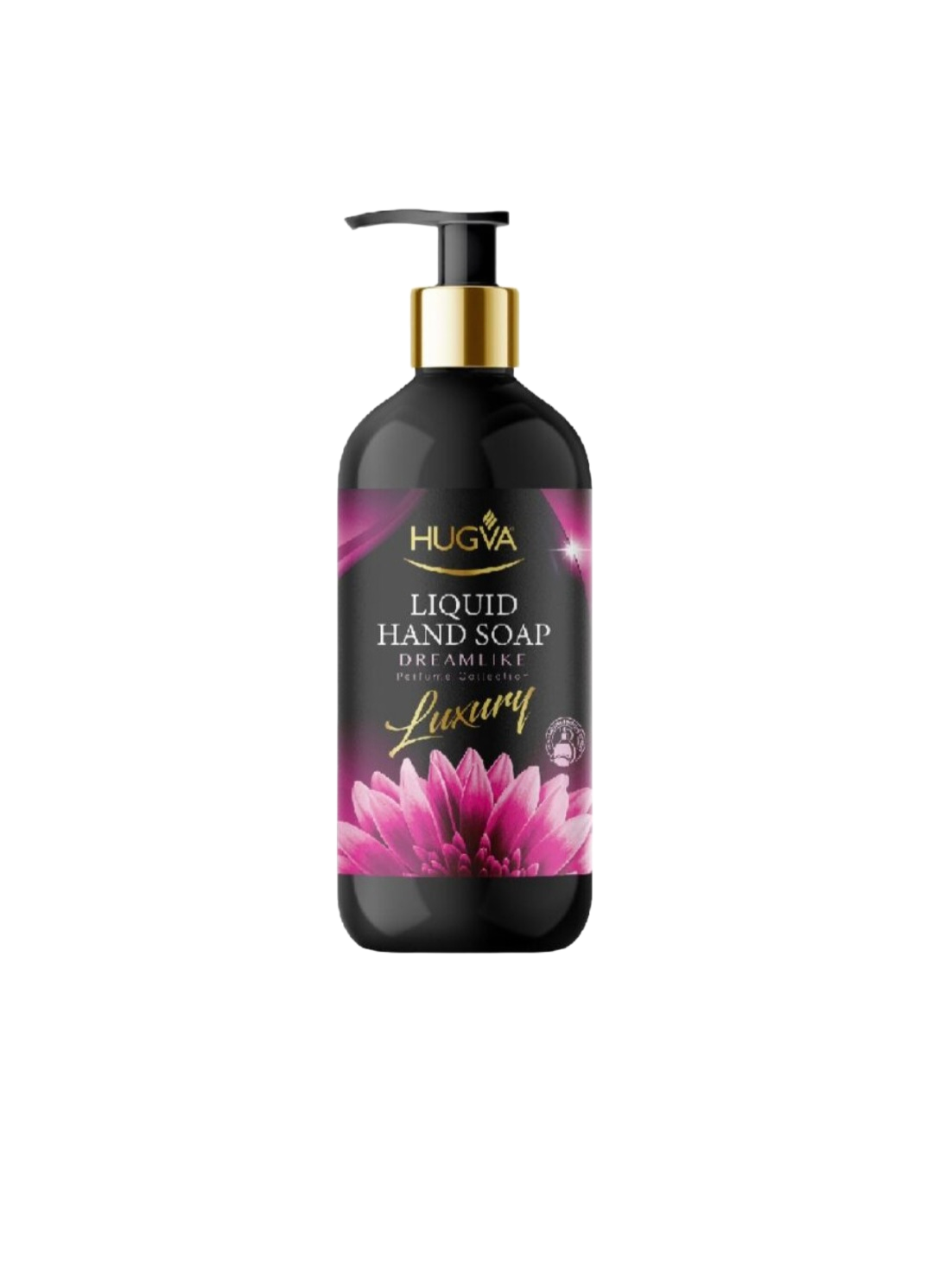 Prabangus parfumuotas skystas rankų muilas Hugva Luxury Dreamlike 500 ml buteliuke su dozatoriumi