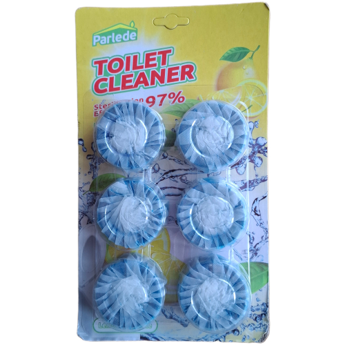 Citrinų kvapo tualeto bakelio tabletės Parlede Lemon Cleaner 6 vienetų pakuotėje
