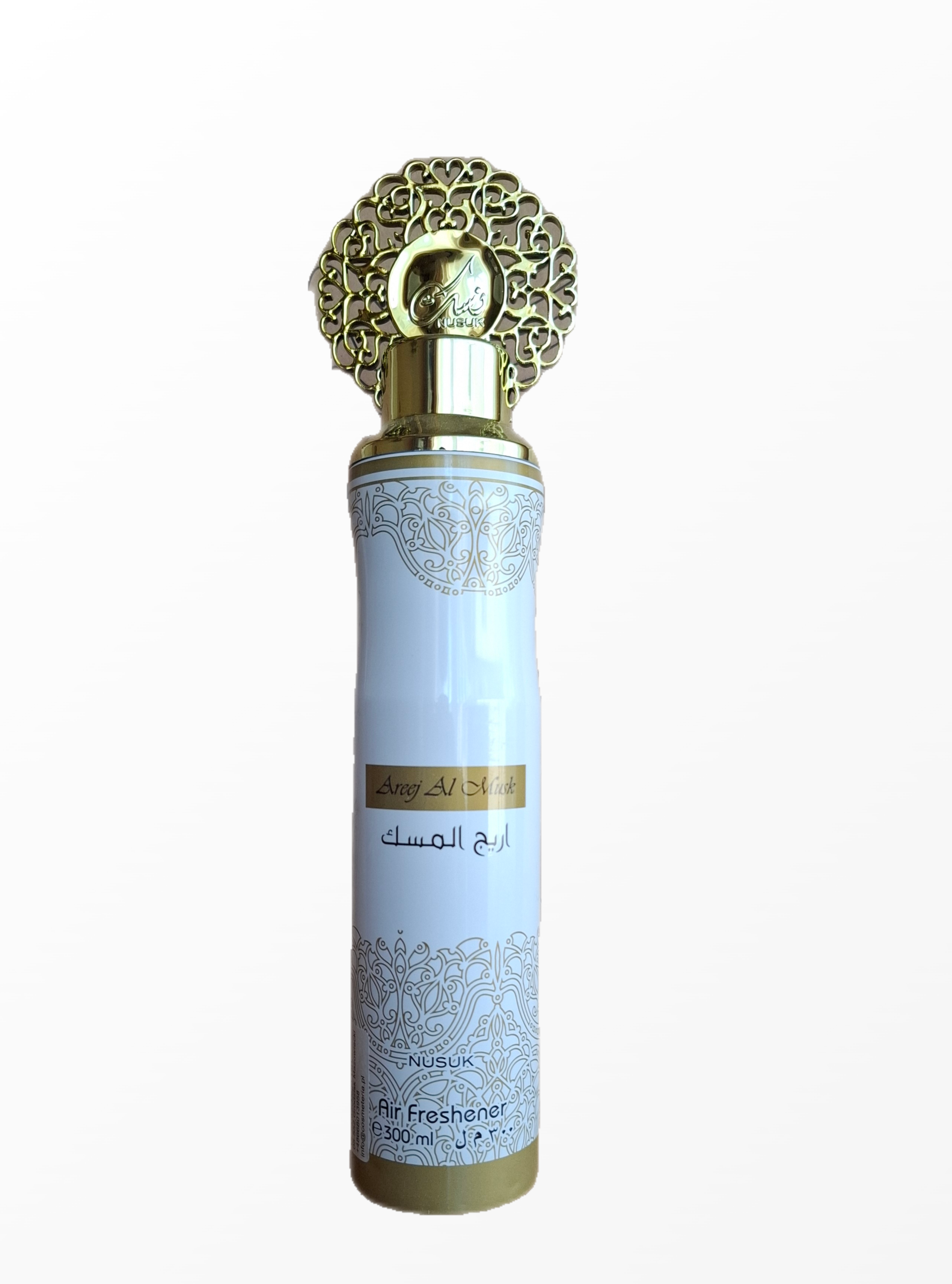purskiamas-namu-kvapas-nusuk-areej-al-musk-300ml.jpg Prabangus rytietiškas purškiamas namų kvapas Nusuk Areej Al Musk baltojo muskuso aromatas