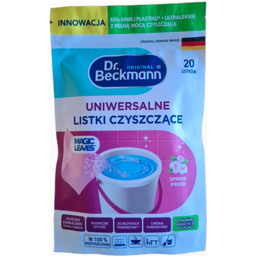 DR. BECKMANN Magic Leaves universalūs paviršių ir grindų valymo lapeliai pakuotėje