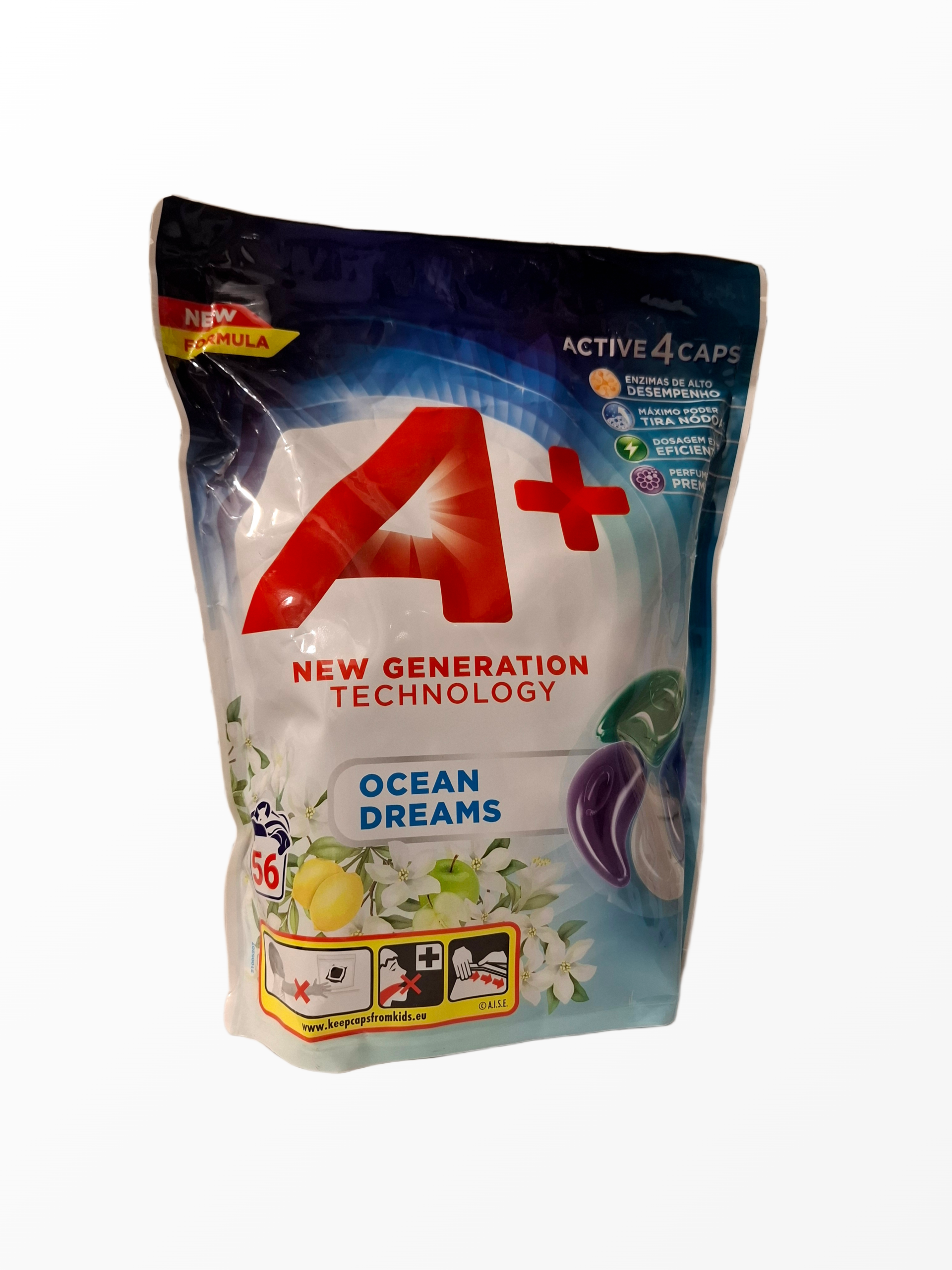 A+ Ocean Dreams New Generation Technology skalbimo kapsulės 56 vnt.