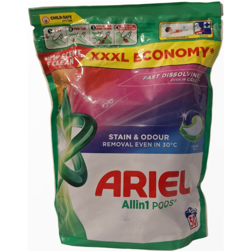 Ariel All-in-1 Pods Stain and Odour Removal skalbimo kapsulės 50 vnt.
