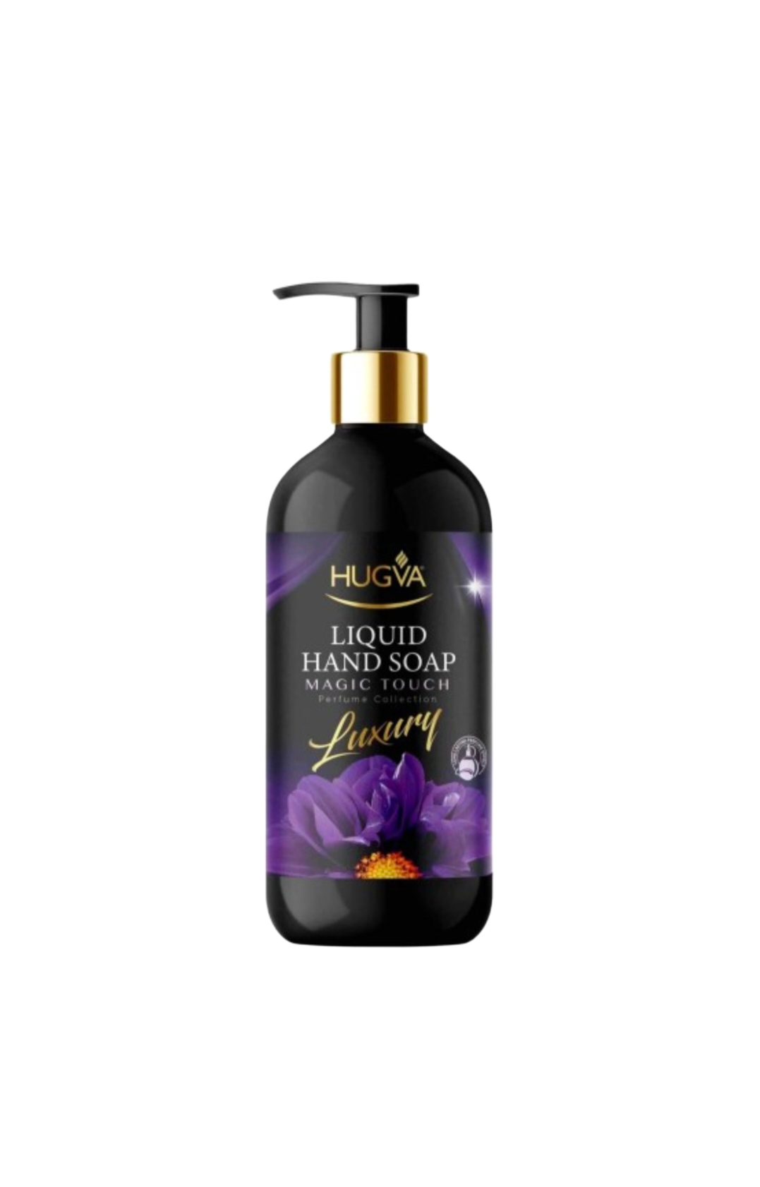 Prabangus šviesios spalvos Hugva Luxury Magic Touch skysto rankų muilo buteliukas su dozatoriumi
