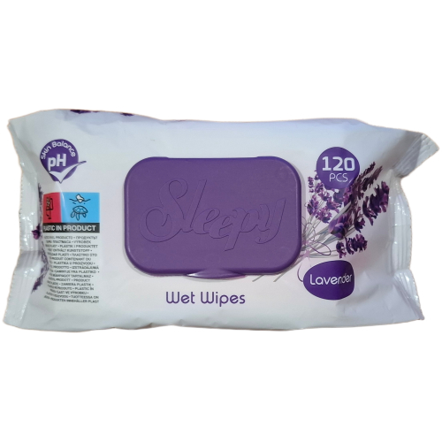 sleepy-lavender-dregnos-serveteles-120vnt.jpg Sleepy Lavender drėgnos servetėlės su levandų aromatu pakuotėje po 120 vnt.