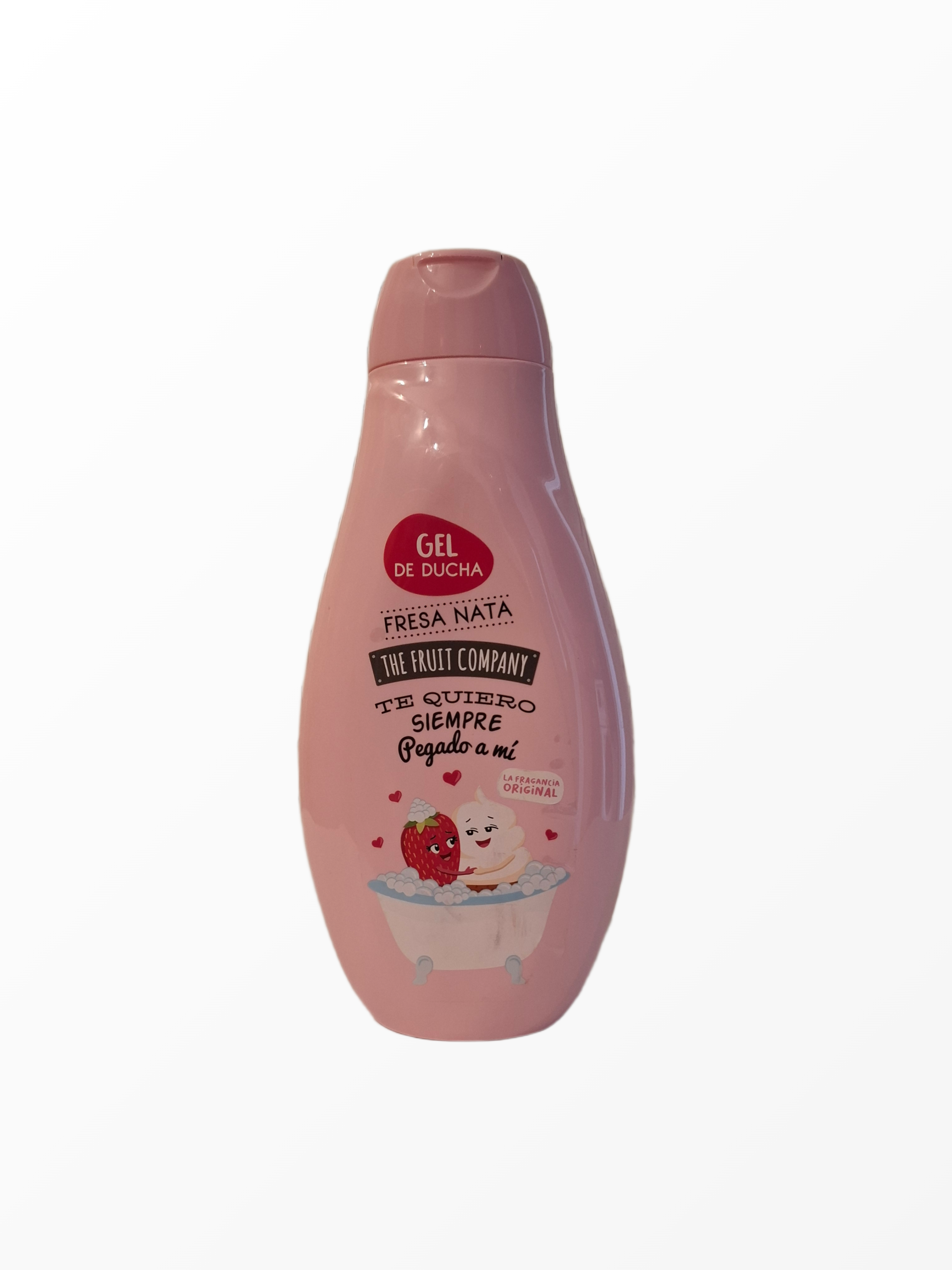 Rožinis The Fruit Company Fresa Nata braškių ir grietinėlės aromato dušo gelis 600 ml