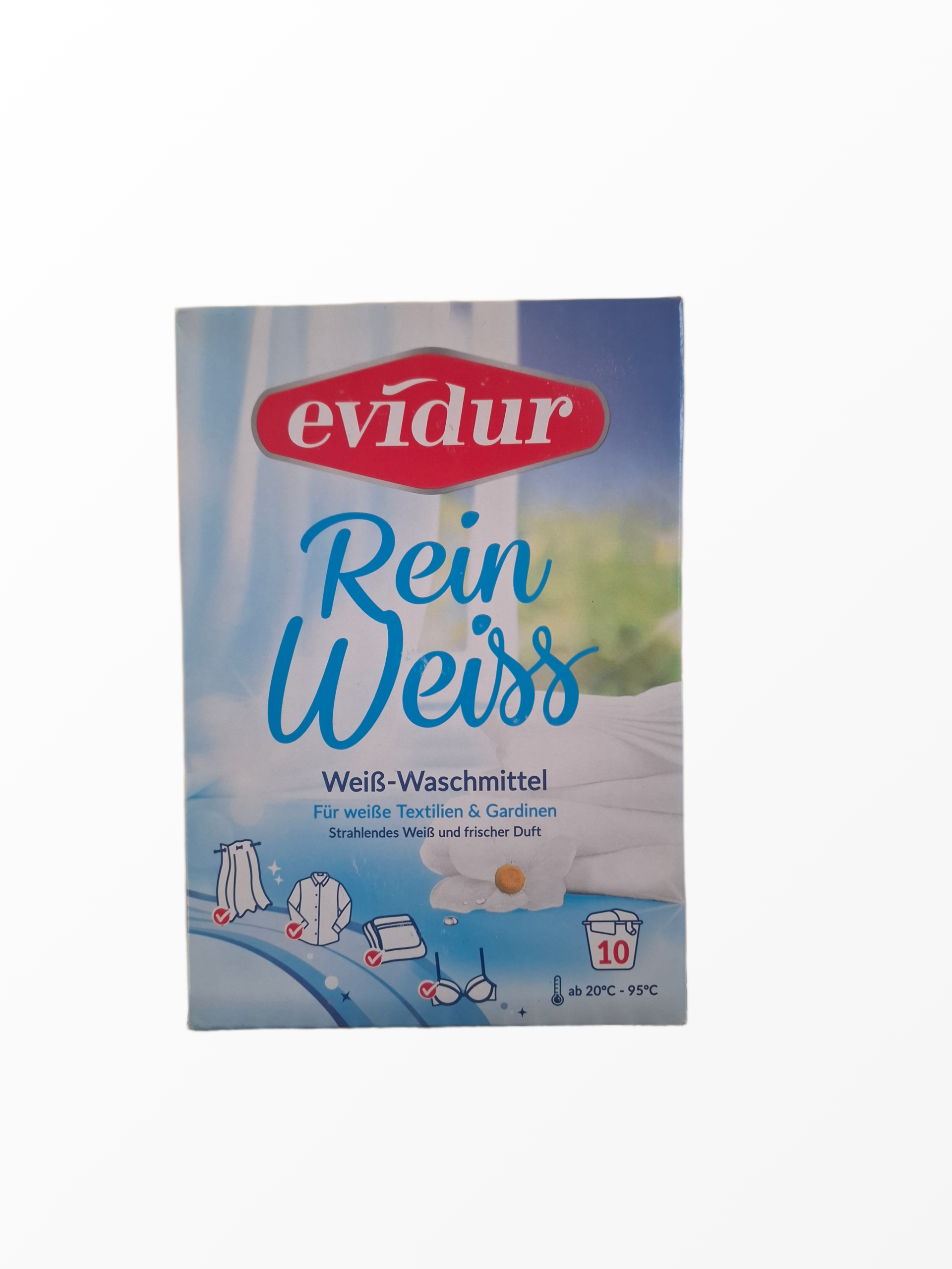 vidur-rein-weiss-skalbimo-milteliai-uzuolaidoms-600g.jpg Evidur Rein Weiss vokiški skalbimo milteliai baltiems audiniams ir užuolaidoms 600g pakuotė