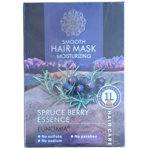 Eunomia Spruce Berry Essence drėkinanti plaukų kaukė su eglių uogų ekstraktu 1 litras