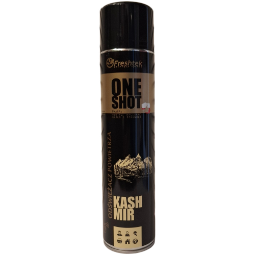 Freshtek One Shot Kashmir prabangaus kašmyro kvapo profesionalus oro gaiviklis ir kvapų neutralizatorius juodame flakone