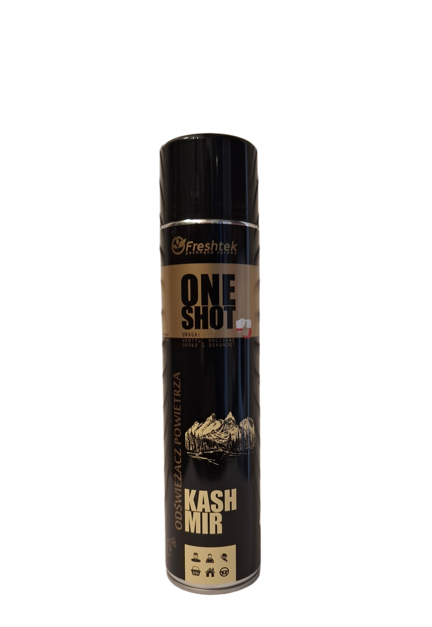 freshtek-one-shot-kashmir-oro-gaiviklis.jpg Freshtek One Shot Kashmir prabangaus kašmyro kvapo profesionalus oro gaiviklis ir kvapų neutralizatorius juodame flakone