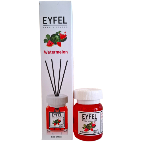 Eyfel Watermelon namų kvapas su lazdelėmis 120ml pakuotė ir buteliukas