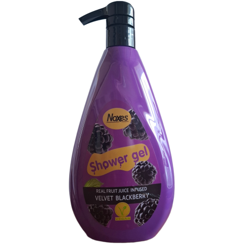 Veganiška dušo želė Noxes Velvet Blackberry 700 ml buteliukas su dozatoriumi