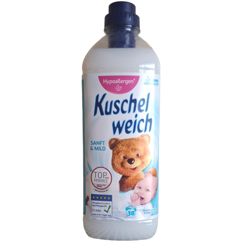 audiniu-minkstiklis-kuschelweich-sanft-mild.jpg Hipoalerginis audinių minkštiklis Kuschelweich Sanft Mild 1L jautriai odai