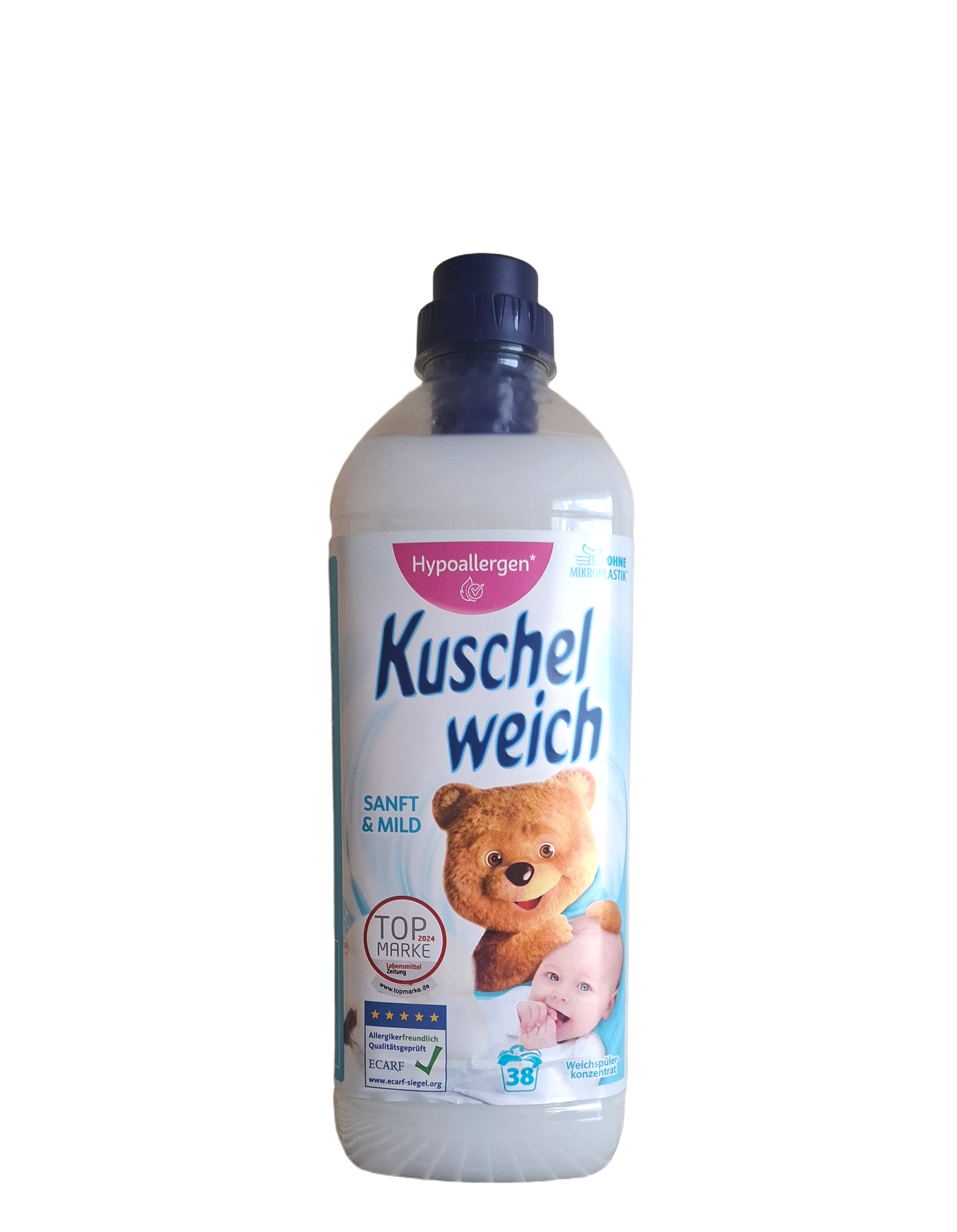 audiniu-minkstiklis-kuschelweich-sanft-mild.jpg Hipoalerginis audinių minkštiklis Kuschelweich Sanft Mild 1L jautriai odai
