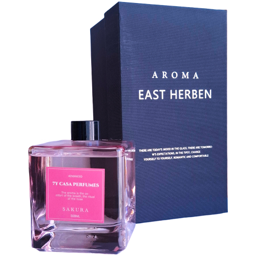 Prabangus automatinis išmanusis namų kvapas 7Y Casa Perfumes Sakura 500 ml su USB krovikliu