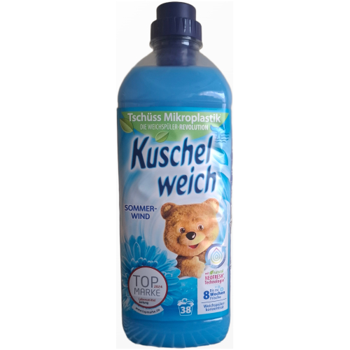 kuschelweich-sommerwind-audiniu-minkstiklis.jpg Kuschelweich Sommerwind audinių minkštiklis vasaros vėjo kvapo 1L 38 skalbimai