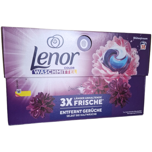 Lenor Color Amethyst Blütentraum skalbimo kapsulių 38 vnt pakuotė