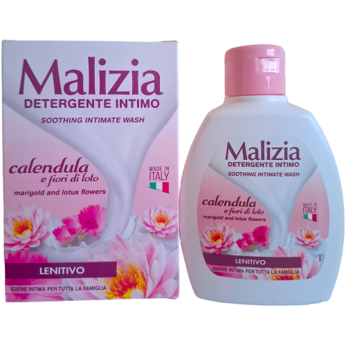 Malizia Detergente Intimo Calendula e Fiori di Loto intymios higienos prausiklis su medetkomis ir lotoso ziedais