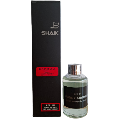 shaik-111-namu-kvapas-su-lazdelemis-euphoria-115ml.jpg SHAIK Nr. 111 namų kvapas su bambuko lazdelėmis medienos aromato dėžutė ir buteliukas