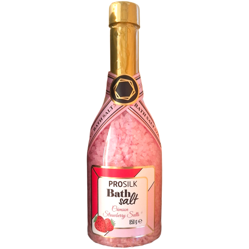 prosilk-braskiu-vonios-druska-spa-dovana.jpg Prosilk Crimson Strawberry šampano butelio formos vonios druska rožinės spalvos su braškių iliustracija