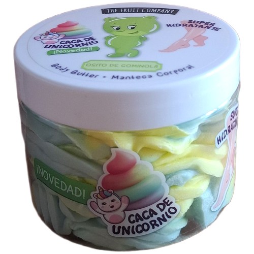 the-fruit-company-guminuku-kvapo-kuno-sviestas-caca-de-unicornio.jpg The Fruit Company guminukų kvapo kūno sviestas Caca de Unicornio sandarioje pakuotėje