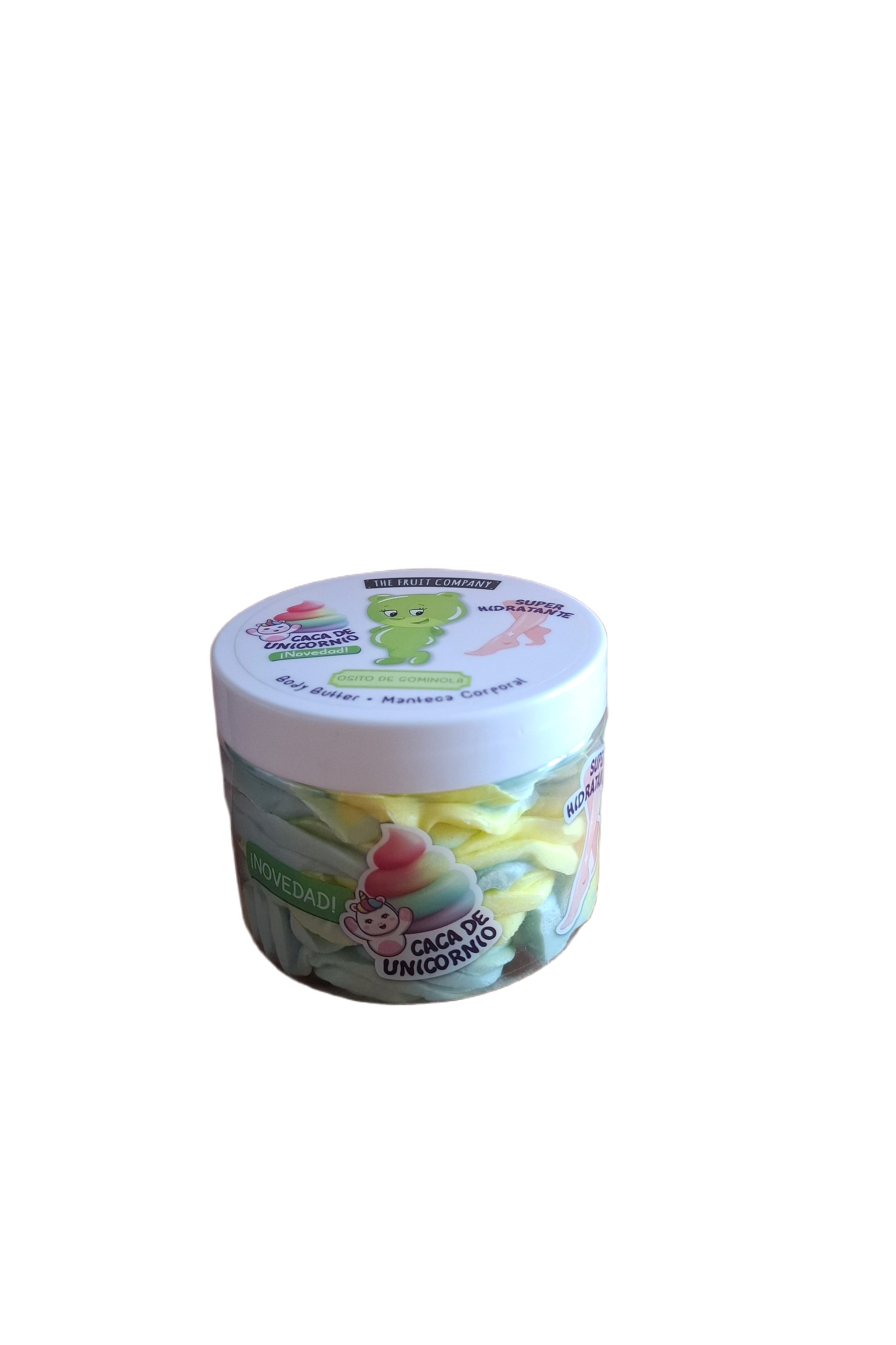 the-fruit-company-guminuku-kvapo-kuno-sviestas-caca-de-unicornio.jpg The Fruit Company guminukų kvapo kūno sviestas Caca de Unicornio sandarioje pakuotėje